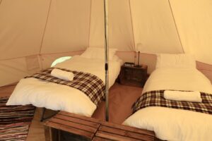 Bell Tent Glamping Option  Twin Beds
